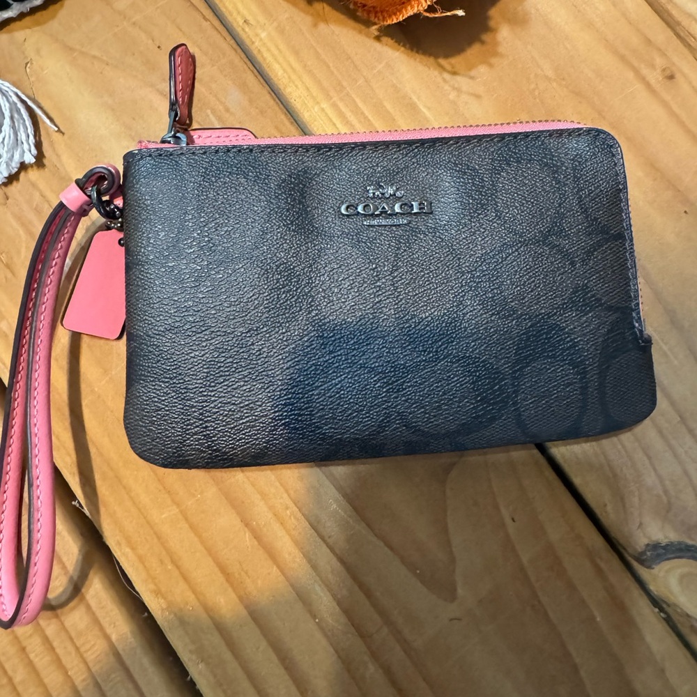 Coach Wallet, New! Double zip